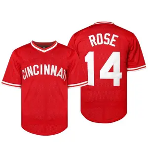 #14 Pete Rose Throwback Jersey – Cincinnati Grey Road Cooperstown-Style Baseball Jersey, Short-Sleeve V-Neck, Gift for Baseball Lovers