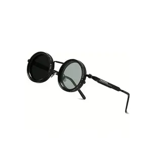 Men's Retro Steampunk Rotating Fashion Glasses, Adjustable Brightness, Alloy Frame, / Gradient Lenses, Interchangeable Lens System