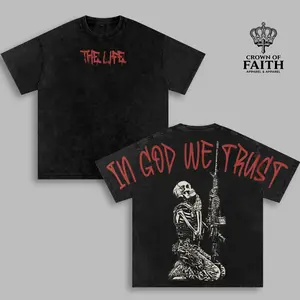 In God We Trust T-Shirt Christian Graphic Tee Oversized Cotton Streetwear Summer Clothing Gymwear Faith-Based Shirt Aesthetic Menswear Gift for Believers