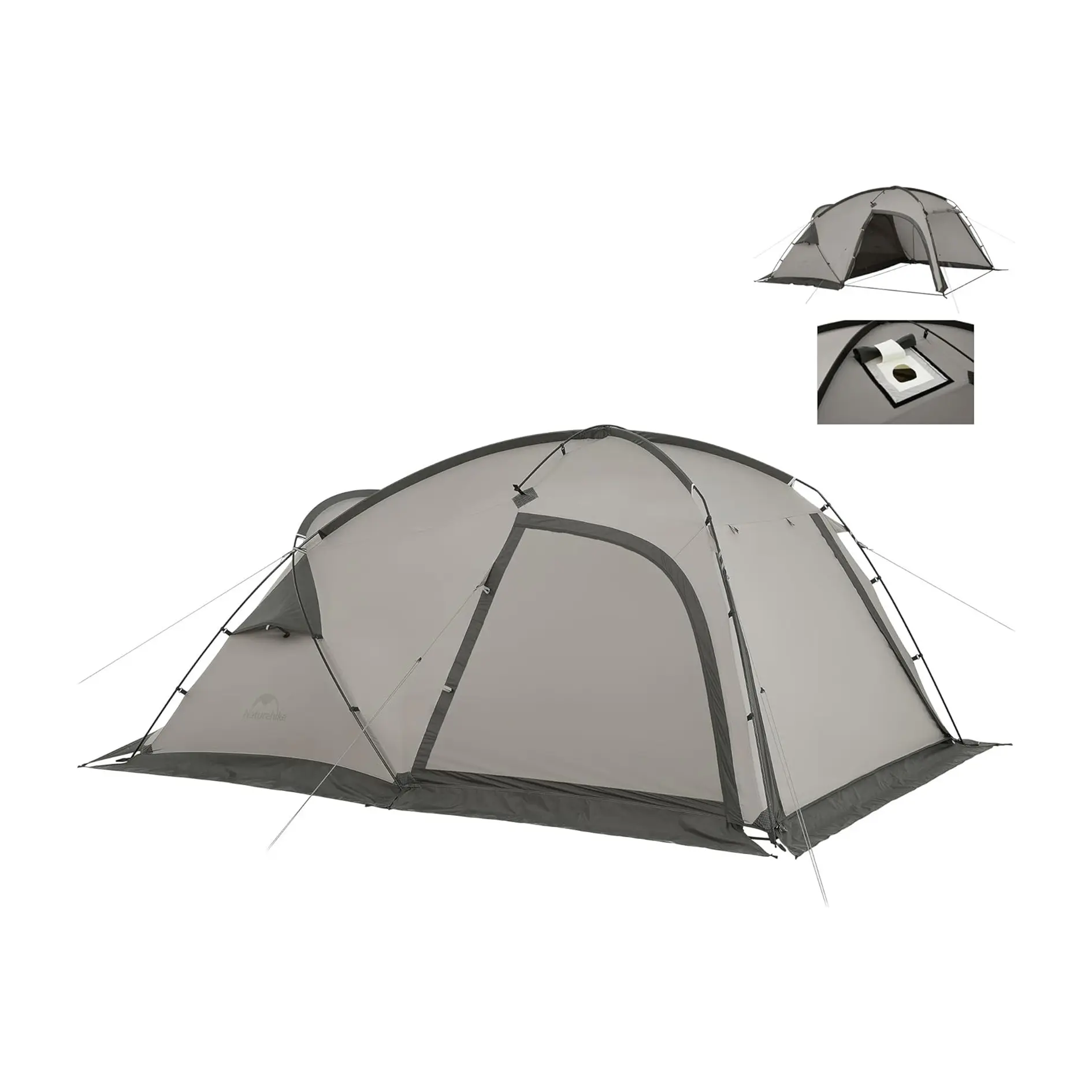 Naturehike Massif Hot Tent with Stove Jack, 4 Season Tent, 1/2/4 Person Camping Tent, UPF50+ Waterproof Windproof Winter Tent with Room and Hall