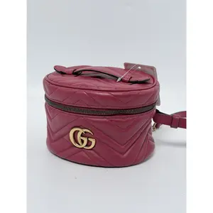 Pre-owned GUCCI leather Backpacks GG Marmont Matelassé Backpack ZS169GG