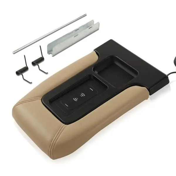Fit For 2001-2007 Silverado Wireless Charging Armrest Center Console Lid Beige