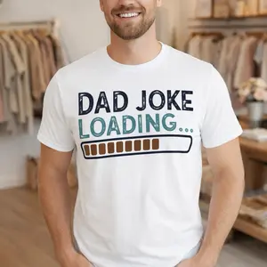 Dad Joke Loading T-Shirt for Men - Humorous Graphic Tee Top in Menswear