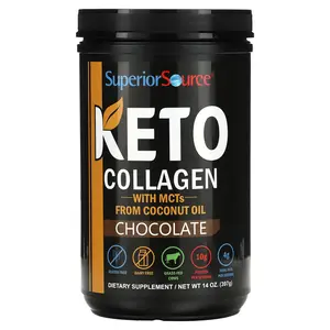 Superior Source Keto Collagen Powder with MCTs, Chocolate, 14 oz (397 g)
