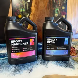 Clear Epoxy Resin, 2 part Kit, Self Leveling, Easy Mixing (1-1), High Gloss Finish, Cures Rigid, Low odor, Easy to Use