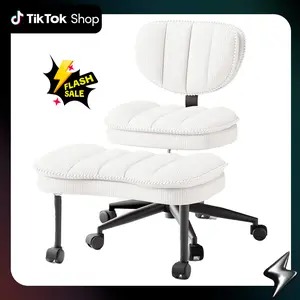 【New Year Sale】 Ergonomic Cross Legged Chair, 360° Swivel Meditation Chair with Wheels, Height Adjustable Seat for ADHD, Strong Lumbar Support, Chic Home Office Furnituremre