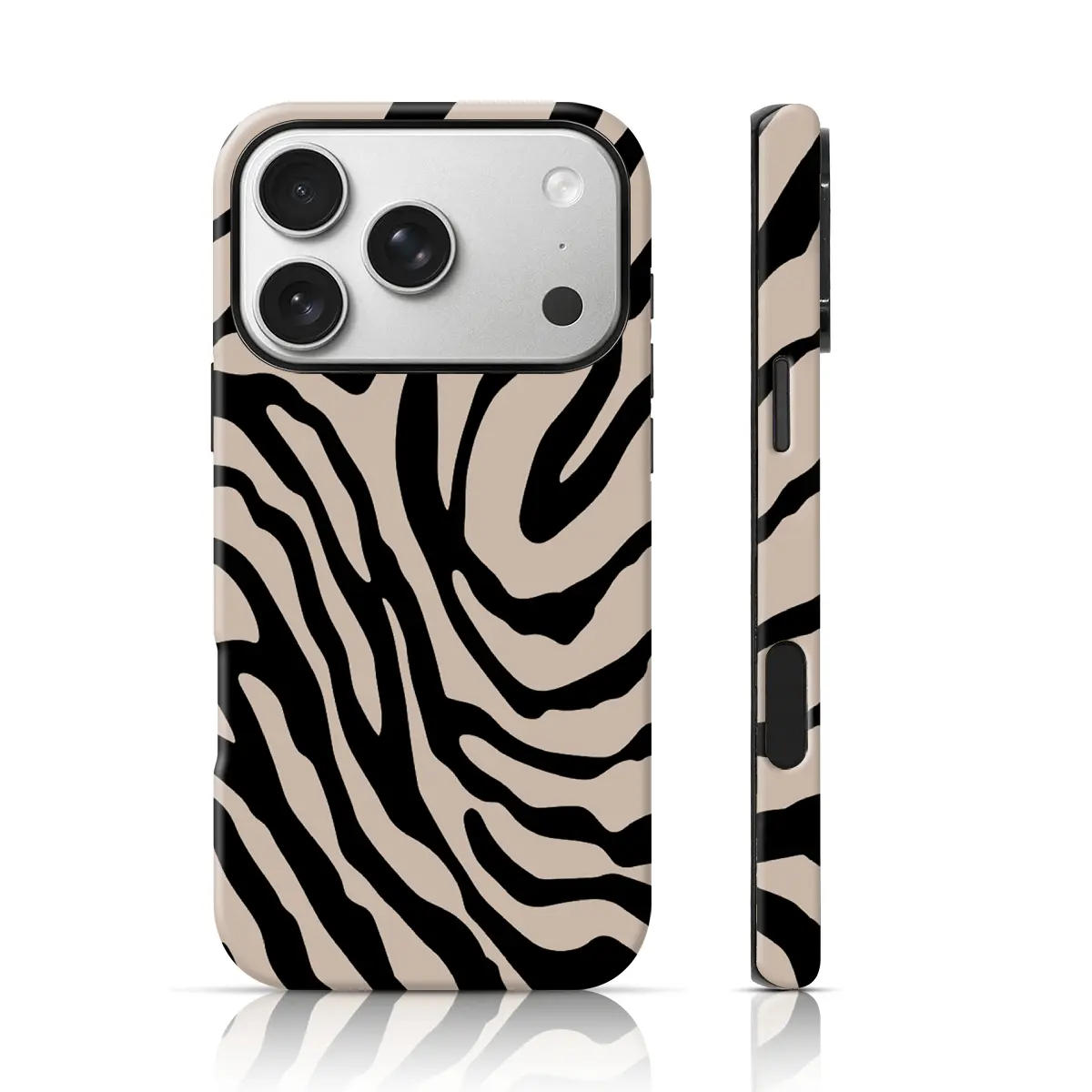 Minimal Zebra Design Mobile Phone Case 360 Protection for iPhone 17 Pro Max/16 Pro Max /15Pro Max 15/14/13/12 & Samsung S26 /S25Ultra Unique Phone Case, Double Layer Tpu, Tpu