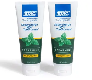 Epic Xylitol Toothpaste - Sugar Free & Aspartame Free Toothpaste Sweetened w/Xylitol for Clean Teeth & Gum Health
