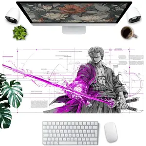 One Piece Anime Mouse Pad, Rubber Base Polyester Fiber Desk Mat, Ideal for Gaming and Office, Laptop & RV Choice, Durable Easy Clean Anti-Scratch