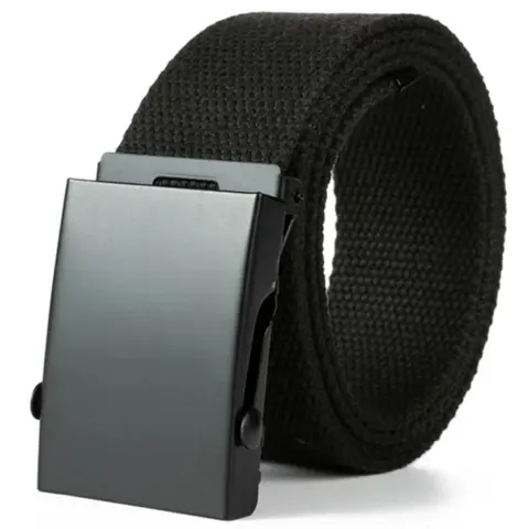 Unisex 1 Piece Solid Color Canvas Tactical Waist Belt for Jeans, Fashion Clothes Accessories for Daily Used, Unisex Design, Solid Color Belts