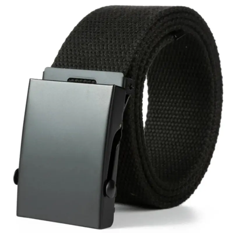 Unisex 1 Piece Solid Color Canvas Tactical Waist Belt for Jeans, Fashion Clothes Accessories for Daily Used, Unisex Design, Solid Color Belts