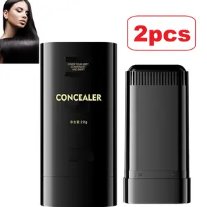 2Pcs Root-Touch-Up Hair Color Stick & Comb – Instant Waterproof Black Dye for Gray Coverage, Portable 2-in-1 Cream Formula, Sweat-Proof, Travel-Friendly Dye Pen for Women & Men