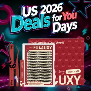 Short Size Flare 8-14mm Only | Fulluxy DIY False Eyelashes for Bold Dramatic Look Unstoppable You've Been Waiting For | Lashes with Ultra-Dense, Waterproof, Long-Lasting Lashes | Flora Flaunt Aurora Same Style | Beginner-Friendly DIY Lashes