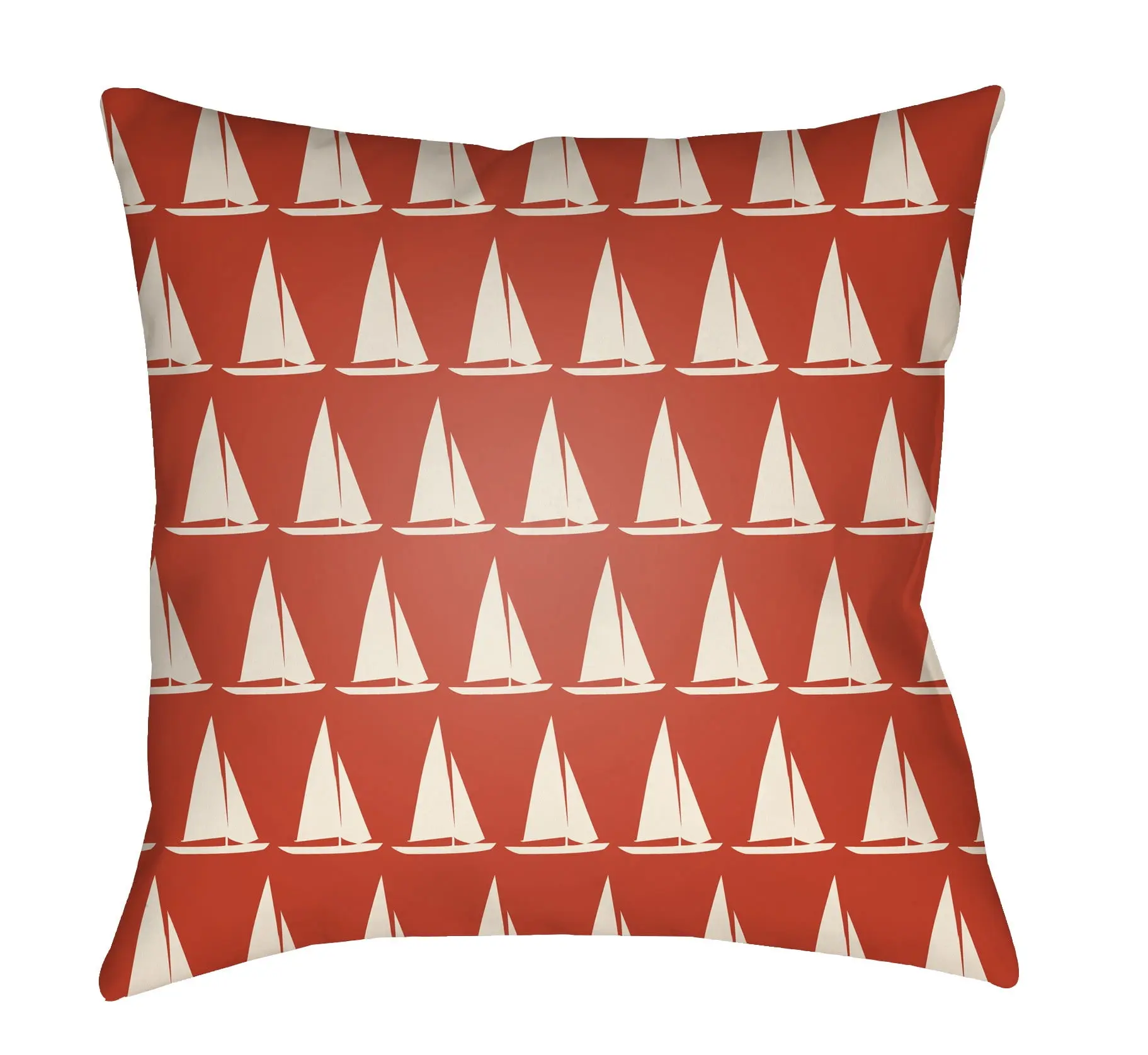 Artistic Weavers LTCH1409-2222 Litchfield Square Pillow, Poppy Red & Ivory - 22 x 22 in.