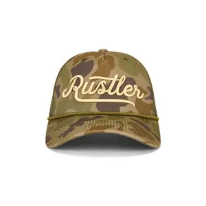 Rustler Hat Co. Camo Trucker Hat in Camo & Green