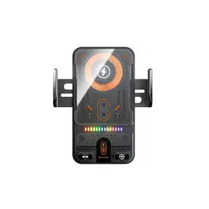 15W Wireless Charging Car Phone Holder: Electric Induction Opening/Closing, Electric Horizontal/Vertical Screen Rotation, Air Outlet Mount, Suitable for Apple/Android Phones (Multifunctional Charger)