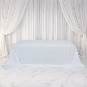 Scuba Rectangular King Tablecloth – White, 108" x 156" Extra-Wide, Wrinkle-Free & Stain-Resistant Banquet Linen for 8ft Tables