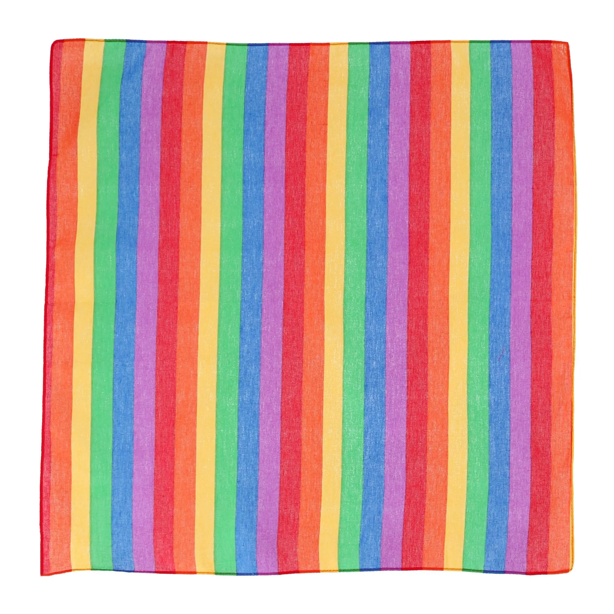 CTM Multi-Color Striped Cotton Bandana - Rainbow Pride Graphic 1-Size Fashion Accessory Handkerchief for Males, Face Cover, DIY Project Use