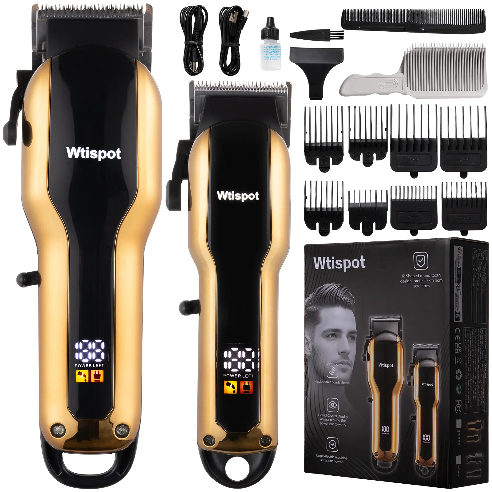 Men's Electric Hair Clipper Set, LCD Display Screen, Carving Design, Suitable for Home and Car Travel, Father's Day Gift, Modern Trimming Tool, Portable and Accurate, High Quality Trimmer, Personal Care Essential Professional Cordless Hair Trimmer Kit
