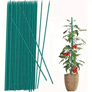 25pcs Bamboo Plant Stands, 15.75 Inch Wooden Garden Supports, Durable Indoor Gardening Tools with Sign Holder, Versatile Plant Support, Bamboo Garden Trellis, Garden Obelisk Trellis, Garden Supplies