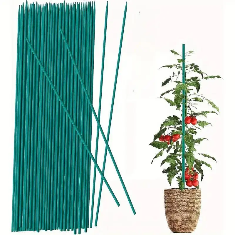 25pcs Bamboo Plant Stands, 15.75 Inch Wooden Garden Supports, Durable Indoor Gardening Tools with Sign Holder, Versatile Plant Support, Bamboo Garden Trellis, Garden Obelisk Trellis, Trellis For Potted Plants, Garden Supplies
