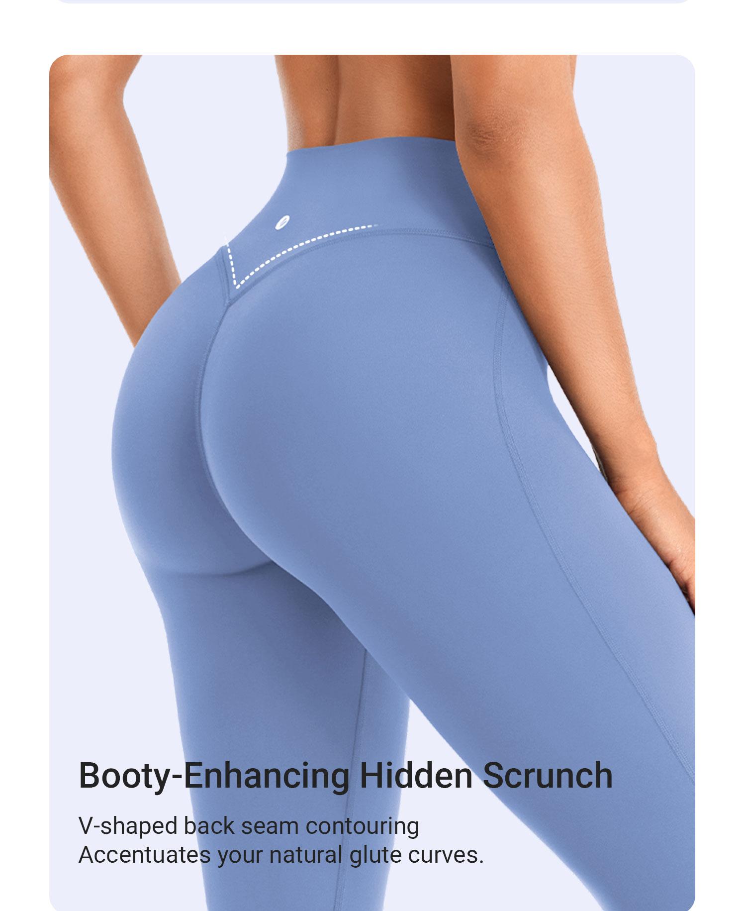 YEOREO Womens Cropped Flare Capri Leggings High Waisted Hidden Scrunch Yoga Pants Buttery Soft Athletic Lounge Pants sohochic