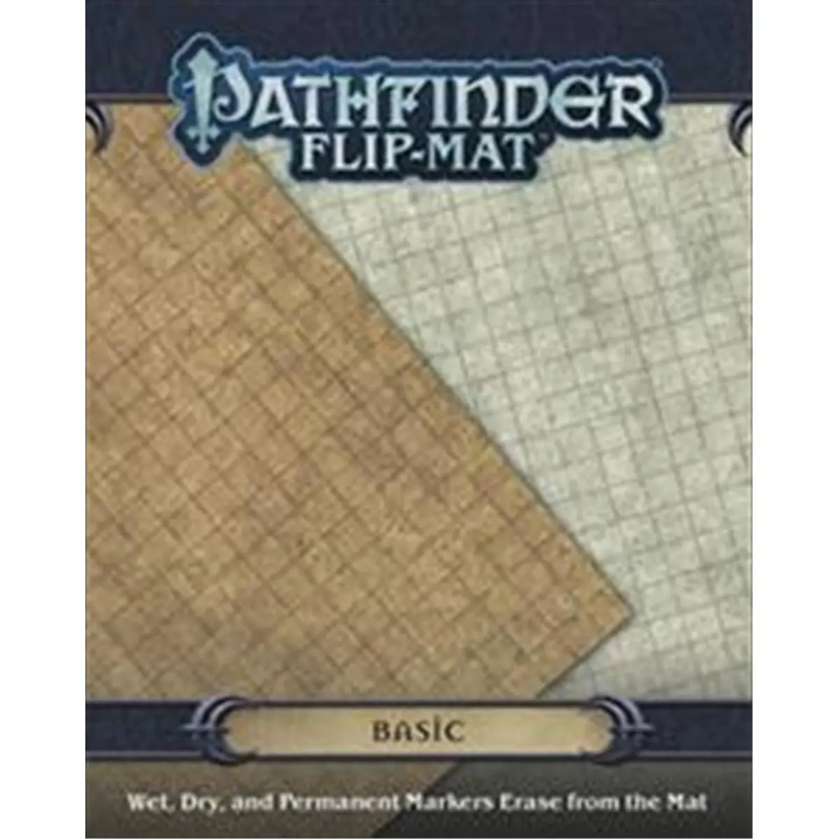 Paizo Basic Laminated Grid Mat - Pet-Safe Board Game Accessory for Tabletop Board Games, Experienced GMs & Novices, 24x30in Usable Area, 1in Square Grid, Affordable, Durable, Erase-Friendly for Dog & Cat Owners