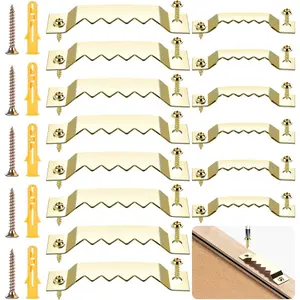 45 Pack Sawtooth Picture Hangers, Picture  Kit, 2 Sizes for Photo Frames, Art, Clocks, Paintings, Canvas Hooks, and Picture  Hardware, Wall  Kit with Drywall Anchors and Screws