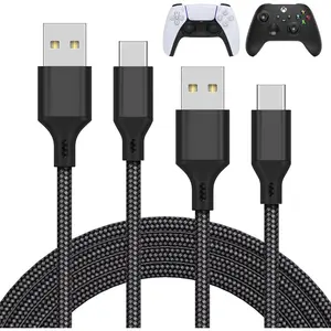 Charger Charging Cable For Controller,For Xbox Series X/S,For Nintendo Switch 2 Pack 10FT Replacement USB C Cord Nylon Braided Type-C Ports For Skin & Protector Sets