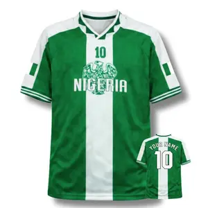 Nigeria Green & White Football Jersey 3D – Custom Name, Number