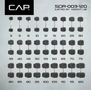 CAP Barbell, 120lb Coated Hex Dumbbell, Single