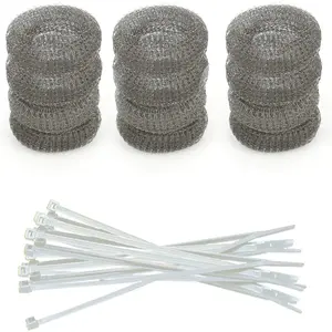 Washing Machine Lint Trap – Stainless Steel Hose Filter, Mesh Drain Catcher, Washer Sock Lint Remover, Rust-Free Snare Laundry Filter with Nylon Cable Ties, 29cmx6.5cm – 12-Pack