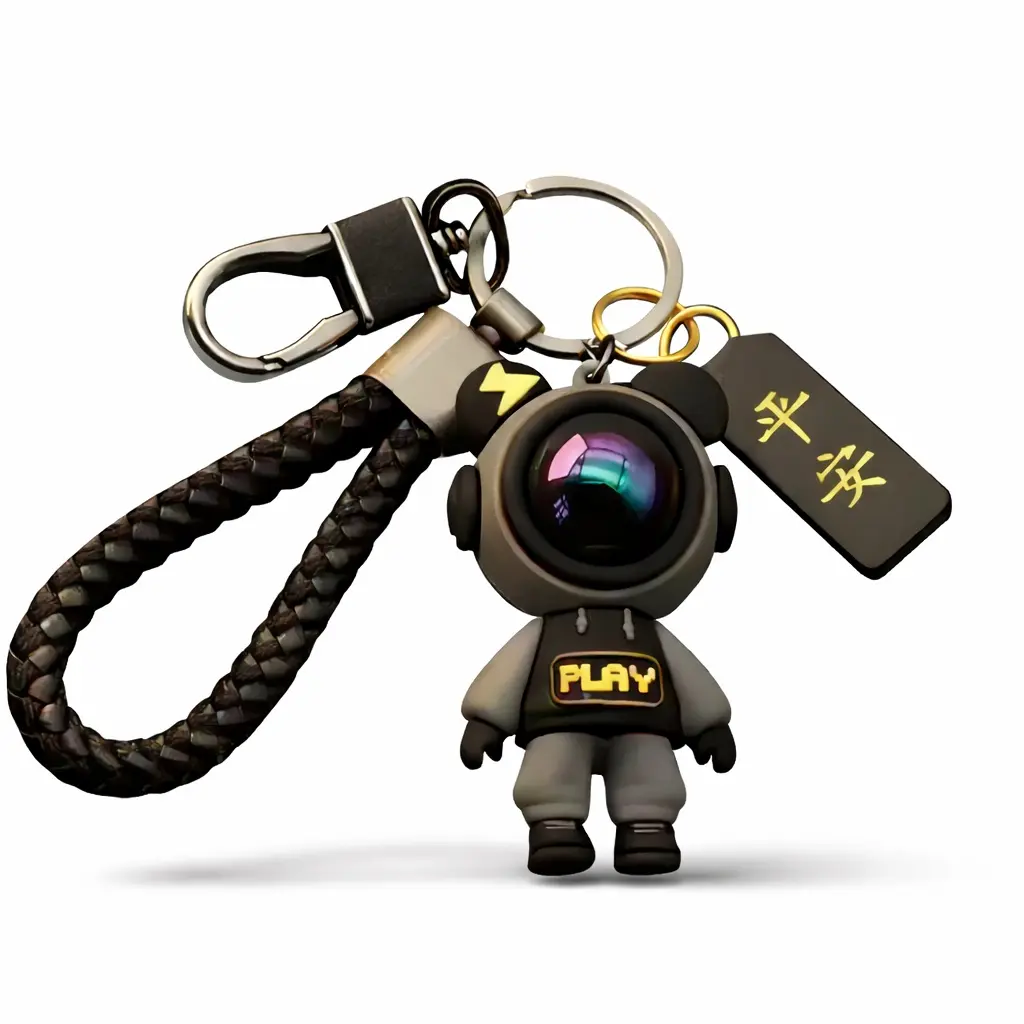 Funky Mini Astronaut Keychain - Space Theme Cute Sci-Fi Hanging Home Decor Accessory, Lightweight Compact Keychains for Car Lovers, Everyday Gifting Option