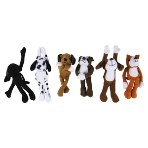 9 1/2" - 10 1/2" Bulk 72 Pc. Long Arm Black, White & Brown Stuffed Dogs