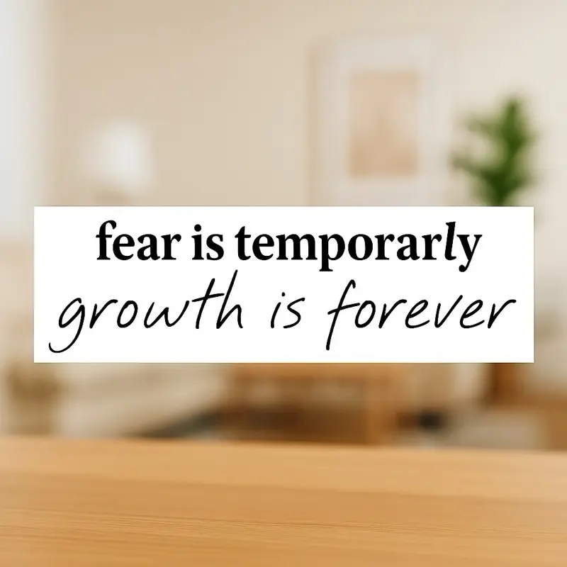 Inspirational Bumper Stickers, Motivational Car Decals, Fear is Temporary Grow with Confidence, Positive Affirmations Stickers, Growth