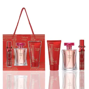 Perfume Gift Box Set, 3-Piece Includes Two Bottles of Perfume and One Body Lotion, Fragrance Sets