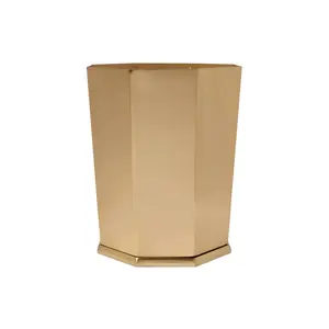 Bathroom Wastebasket Gold for Bathroom, Bedroom, Office and More