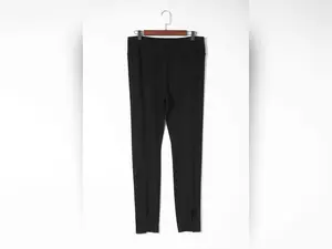 High Waist Ribbed Slit Leggings