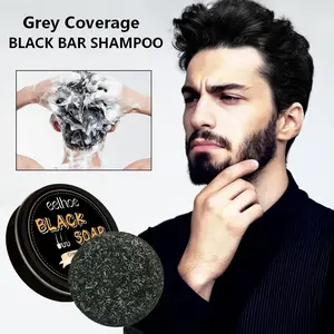 1/2PC Anti-Gray Hair Soap – Black Hair Dye Shampoo Bar for Men & Women – Smooth Cleansing & Deep Cleanser Repair – Scalp Nourishment & Shampoo Hair Growth – Leave Conditioner Effect, Natural Colour Restore Haircare Foam Ginseng