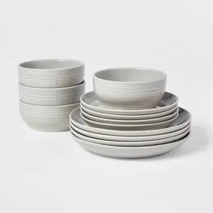 12pc Stoneware Westfield Dinnerware Set, Service for 4