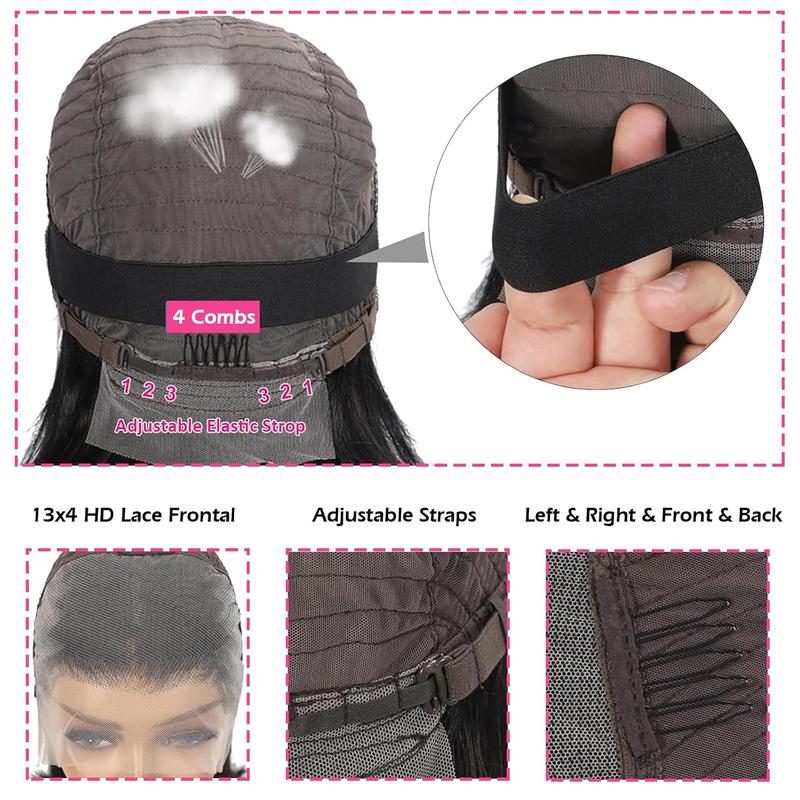 Bob Wig Human Hair Highlight Ombre 13x4 HD Transparent Lace Front Wigs 1b/27 Black and Blonde Wig Human Hair Pre Plucked with Baby Hair 200 Density Short Bob Wigs 10 Inch