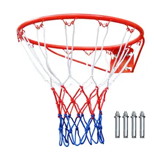 FIZCKEOM Indoor Basketball Hoop – 18" Standard Steel Rim Replacement with Net, Wall Mounted Basketball Goal for Home, Bedroom, or Office Play