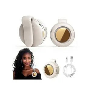 Portable Mini Bladeless Fan Clip On, Small Fan Clip on for Shirt & Waist, 3-Speed, 360° Adjustable Suspended Whirlwind Fans, Silent Clip-on Fan For Outdoor & Travel & Office, Gift for Summer