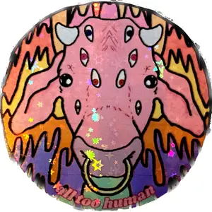 Cow Logo Sticker, Psycadelic