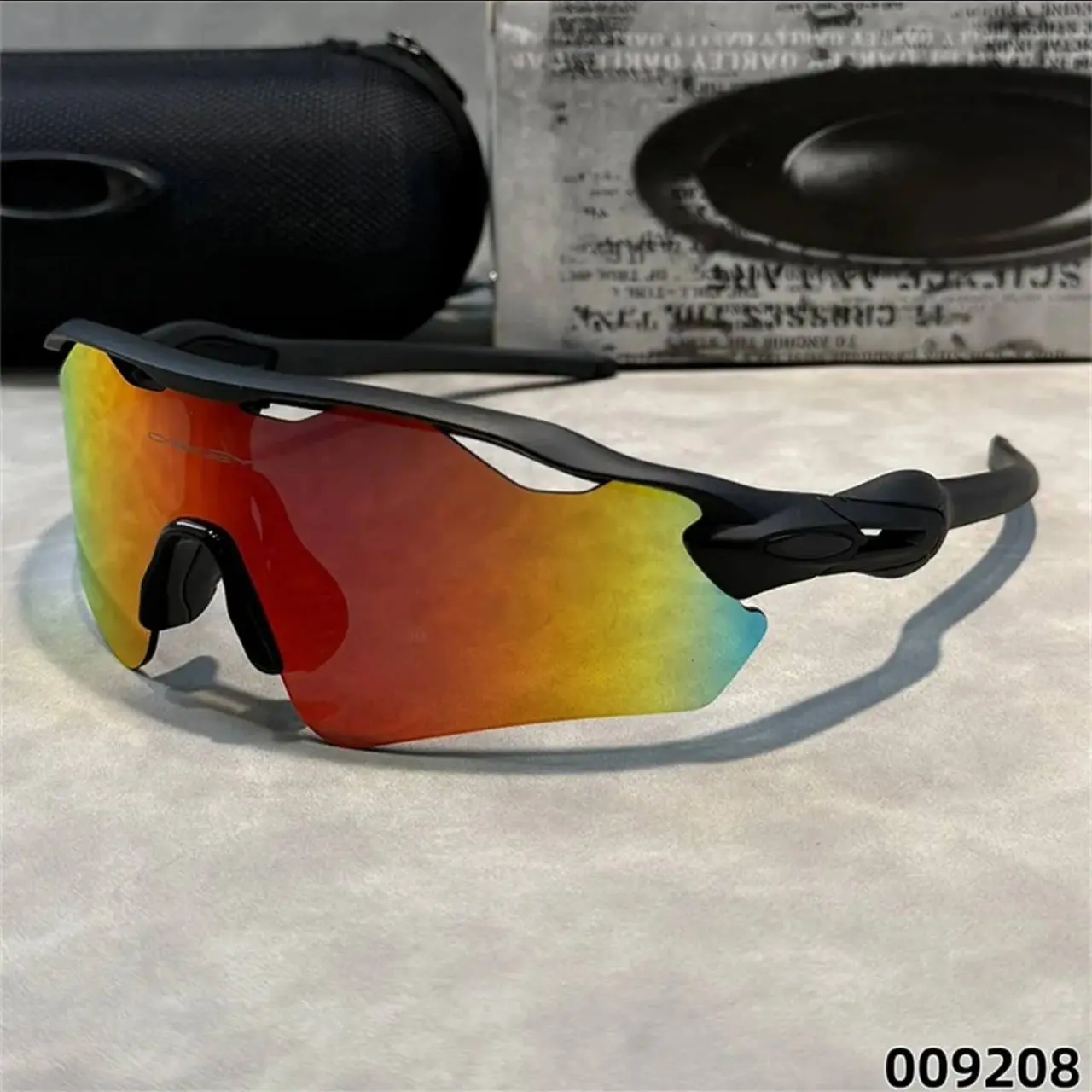 [Buy 2 Get 1] Oakley Square Frame Sport Sunglasses - Fire Mirror Lens, UV400 Protection, Lightweight for Driving, Cycling
