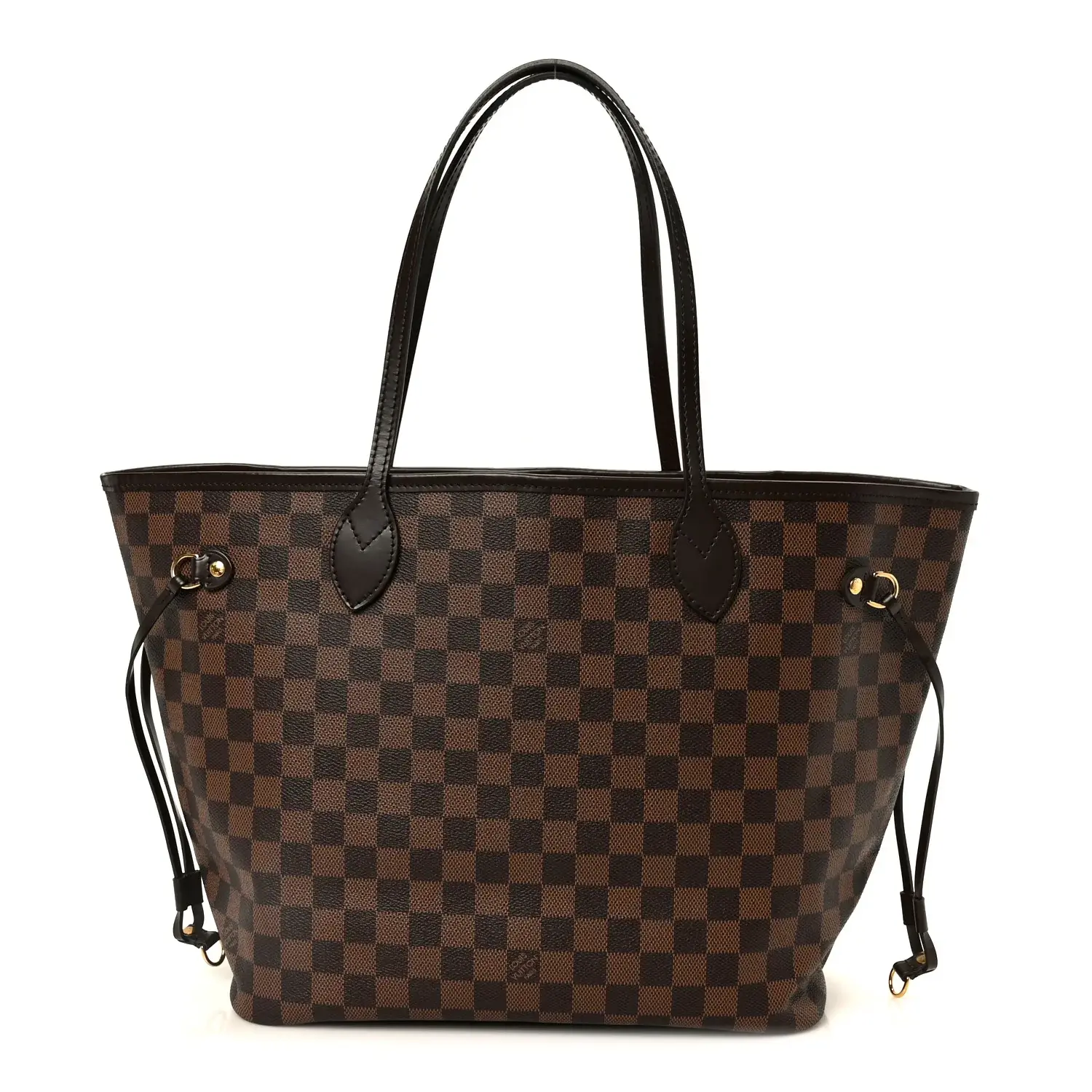 Pre-owned Louis Vuitton Coated canvas Shoulder bags Damier Ebene Neo Neverfull MM Rose Ballerine