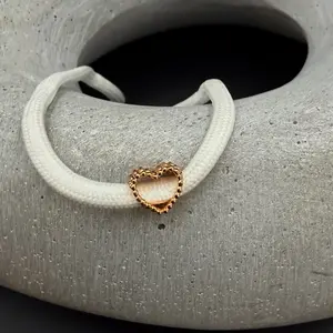 Gold Heart Shoelace Charm, Stylish Accessory for Sneakers, Casual Shoes