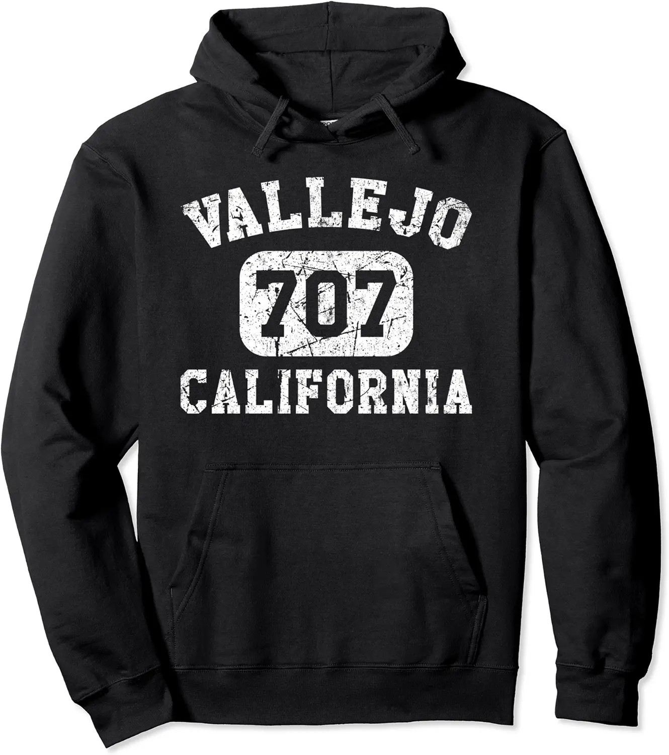 Vallejo California Area Code Vintage Retro Pullover Hoodie - Terrancecar Shop 36B09NBMBF14