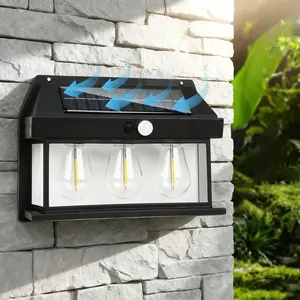 Solar Wall Lights Outdoor | Dusk to Dawn Motion Sensor Light Waterproof IP65 with 3 Modes for Patio, Garage, Shed, Garden, Yard, Path, Parking Lot, Road Area Lamp, Halloween Birthday Christmas Party Favor Supplies