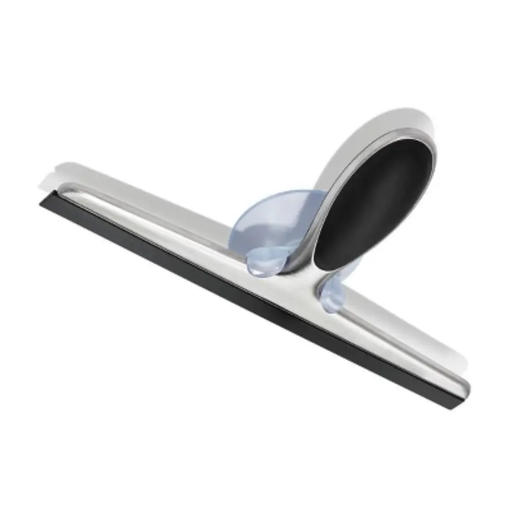Stainless Steel Squeegee: Durable Bathroom & Window Cleaning Tool with Hook, 6-inch Height